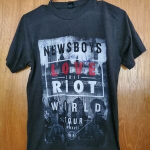 Dark Gray Newsboys Love Riot T-Shirt